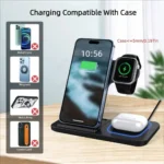 Foldable 3 in 1 Wireless Charging Station for iPhone 17 16 15 14 13 12 Pro Max iWatch - Image 3