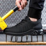 New Styles Men Safety Boots With Steel Toe Cap Anti-smash Work Sneakers - Image 2