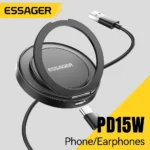 Essager Magnetic Wireless Charger With Holder 15W Fast Charging For iPhone16 15 14 13Pro Max - Image 2