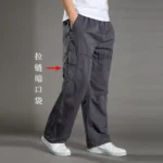 Men's Cargo Pants Summer Spring Cotton Work Wear JoggersSw eatpants  Trousers - Image 2