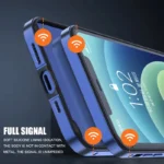 Hybrid Silicone Frame Aluminum Metal Phone Case For iPhone 17 16 15 14 13 12 Pro Max - Image 4