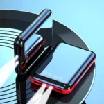 20000mAh Mini Power Bank Portable Charger Mirror Screen LED Digital Powerbank - Image 5
