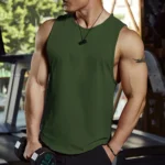 Summer Men's Gym Tank Top Fitness Training Clothing Sleeveless Shirt Men Vest