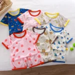Baby Pajamas Sets Child Pajamas Toddler Short Sleeve Baby Nightwear Pyjamas