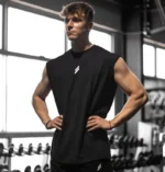 Sleeveless T-shirt Men Quick-drying Fitness Bodybuilding Shirt Male Fashion