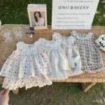 Two-Piece Set Sleeveless Princess Dress with Floral Print, Summer Thin Outfit