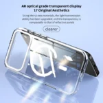 Luxury PE Striped Border For Magsafe Magnetic Wireless Charge Phone Case For iPhone - Image 3