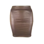 Leather Matte Slim Mini Sexy Fashion PU Hot Short High Waist Skirt - Image 5