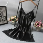 Sexy Lace Patchwork Camisola Lingerie Nighty Wedding Dress Sleep Wear Nightdress