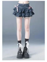 New Fashion Women Hot Girl Sweet Kawaii Bow Vintage Y2k Clothes American Streetwear - Image 5