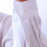 Women Men Unisex Long Sleeve White Lab Coat Notched Lapel Collar - Image 3