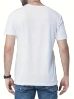 Men's casual round neck T-shirt with unique rabbit skull pattern - Image 4