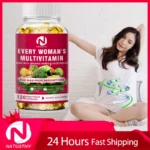Daily Women's Multivitamin - Super Vitamins (A B C D E K) + Iron + Zinc + Organic Non-GMO Ingredients