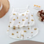 Girls Summer Clothes Sets New Baby Sleeveless Tops Shorts 2 Pieces Suit - Image 3