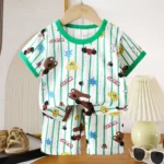 2PCS Children Clothing Set Child T-shirt Suit - Image 2
