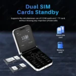 SERVO A50 PRO Foldable Mobile Phone Auto FM Radio Call Record Cellphone 2.4" Type-C - Image 3