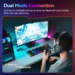 QCY Heroad V200 Over Ear Headphones 50mm Driver 7.1 Surround Sound Headset Wireless - Image 6