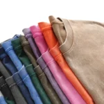 Men's Summer T-shirt 230G Heavy Cotton Vintage Washed T-Shirts Oversized Short Sleeve - Image 3