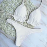 Summer Brazilian Bikini Set Women Sexy Bandage Top Thong Bottom 2 Pieces Set - Image 3