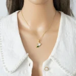 Fashionable Colorful Zircon Fairy Tale Little Princess Necklace Gold-plated Universal Chain - Image 6