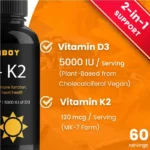 Vitamin D3+K2 Capsules - For Regulate Calcium Metabolism, Promote Bone, Heart and Immunity System Health - Image 5