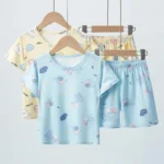 Summer CHILDREN'S Clothing Short Sleeve Shorts 2-piece Suit for Boys and Girls - Image 2