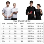 Unisex Chef Coat Short Sleeve Chef Jacket for Men Women Black White Uniform - Image 6