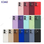 Luxury Dual Liner Protective Case Phone Cover Square Liquid Silicone Coque