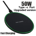 50W Wireless Charger For iPhone 14 15 16 17 Pro Xs Max Mini X Xr Induction Fast Charging Pad