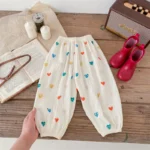 Spring Summer Mosquito Proof Pants For Boys Girls Full Printing Versatile Pants Outer Wear - Image 3