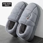Men's slippers Winter Solid Color Wrap Heels Plush Slippers