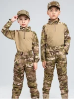 Boys Tactical Uniform Hunting Clothing Sets Children Airsoft Camouflage Suits - Image 3