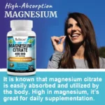 Magnesium Citrate Supplement - Supports Heart, Muscle, Nerve, Bone Health, Promote Energy Metabolism - Image 3