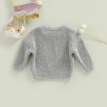 Children s Unisex Fall Sweater Vibrant Polka Dots Design with Long Sleeves - Image 2