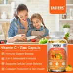 Taoters Vitamin C + Zinc Supplement - High Absorption - Immune System, Skin Health Vitamins - Image 5