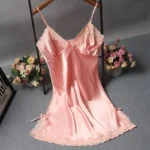 Sexy Lace Patchwork Camisola Lingerie Nighty Wedding Dress Sleep Wear Nightdress - Image 3