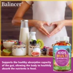 Organic Kids Multivitamin Gummies, with Vitamins A, C, D, E, Zinc, Probiotics - Image 3