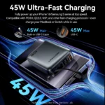 Vention CCC 45W 20000mAh Power Bank Fast Charging Portable Charger - Image 2