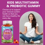 Organic Kids Multivitamin Gummies, with Vitamins A, C, D, E, Zinc, Probiotics - Image 5
