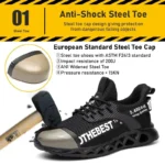 Safety Shoes Men For Work Sneakers Women Men Steel Toe Work Shoes - Image 3