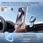 Rotating Magnetic Folding Stand Transparent Phone Case for Samsung - Image 2