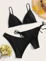 3 Pieces Bikini Set Women Push Up Swimsuit with 2 Bottoms Low & Mid Waist Suit - Image 3