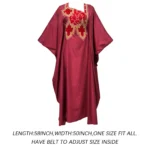 African Attire For Women Abaya Embroidery Plus Size Elegant Party Church Dress - Image 4
