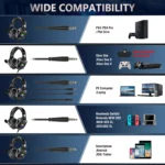 ONIKUMA K8 Gaming Headphones with Flexible HD Mic RGB Light Surround Sound - Image 5