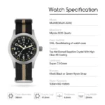 Militado ML05 38mm Military Watch Miyota Movement Domed Sapphire Crystal  Watches - Image 6