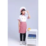 Kids Cook Tshirt Chef Uniform Children Kitchen Hat Cap Work Jackets Restaurant - Image 6