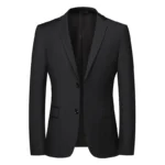 Blazer New Men's Fashion Business Solid Color British Style Professional Work - Image 2