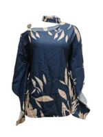 Casual Loose Women's Blouse Fashion Batwing Sleeve Print O-neck Shirts - Image 2
