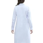 Women Men Unisex Long Sleeve White Lab Coat Notched Lapel Collar - Image 2