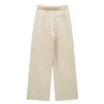 HXAO Women Pants Summer Baggy Pants For Woman Pleats Casual Black Pants - Image 5